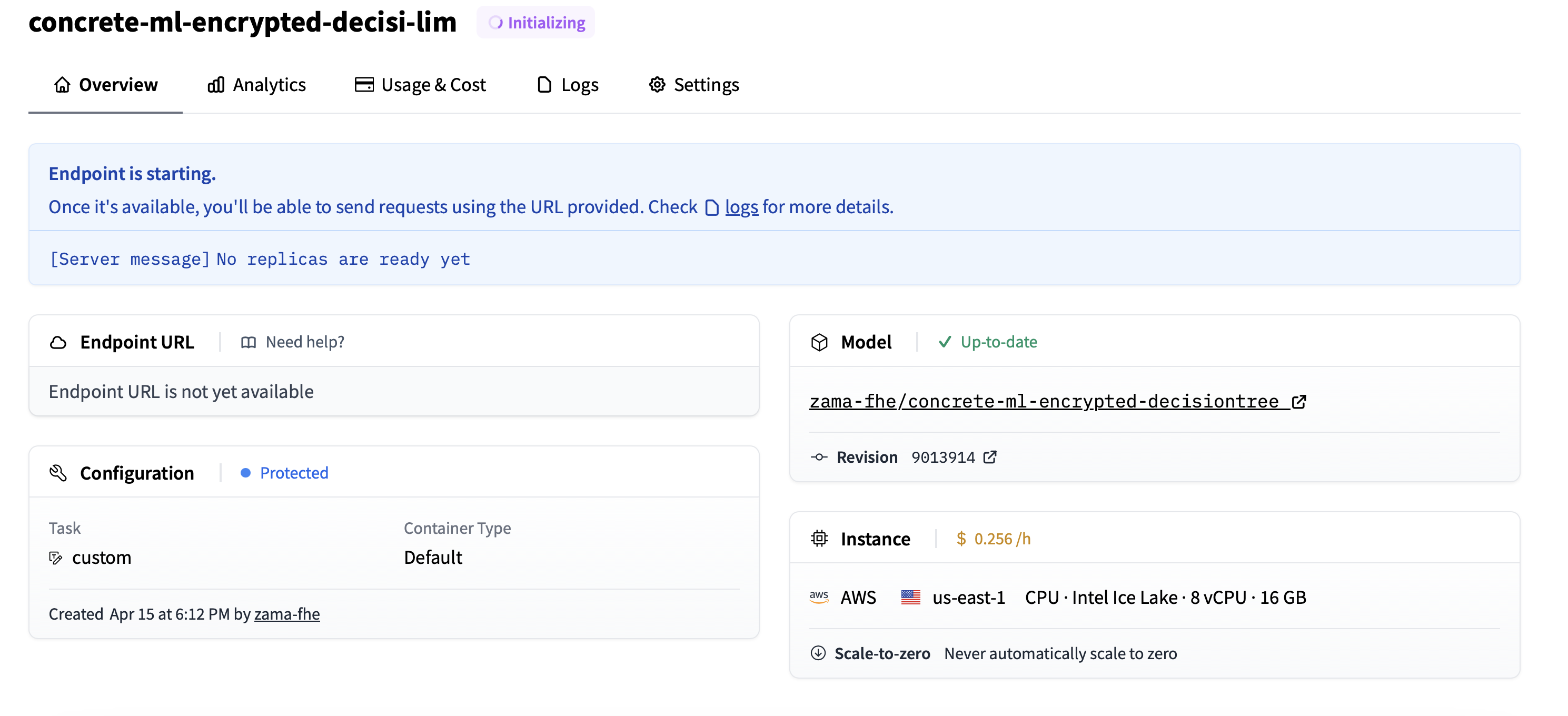 Create Endpoint