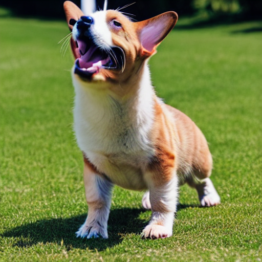 Generated image of a dog in a park