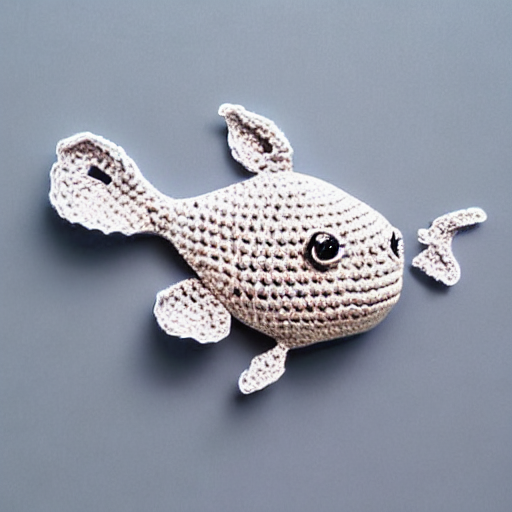 Generated image of a crochet fish