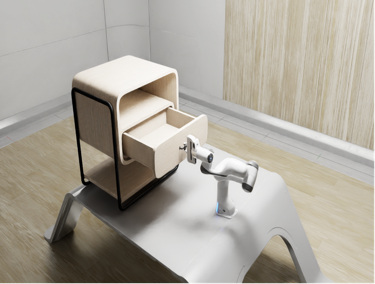 Drawer pulling actuated state
