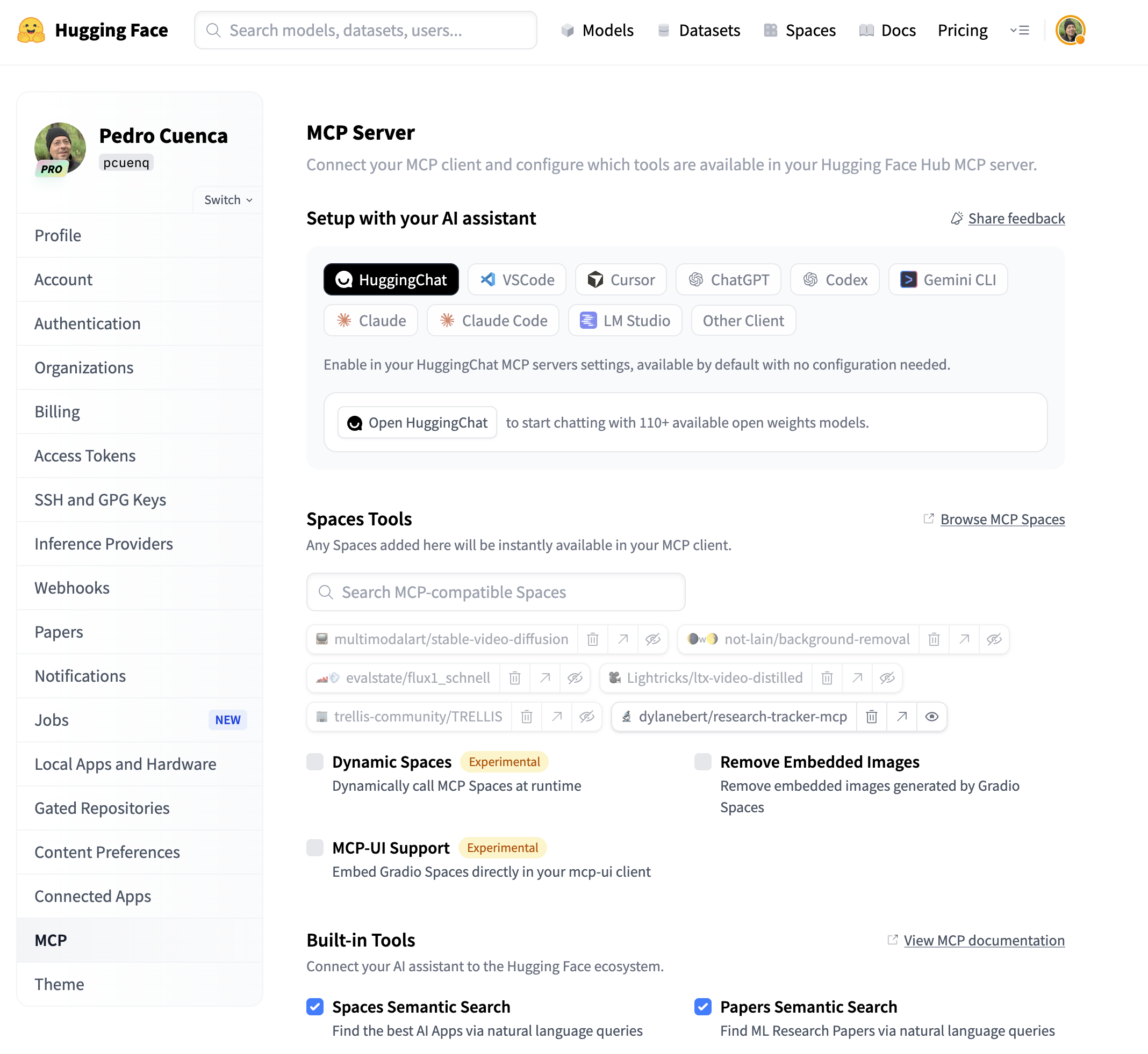 MCP Settings Example