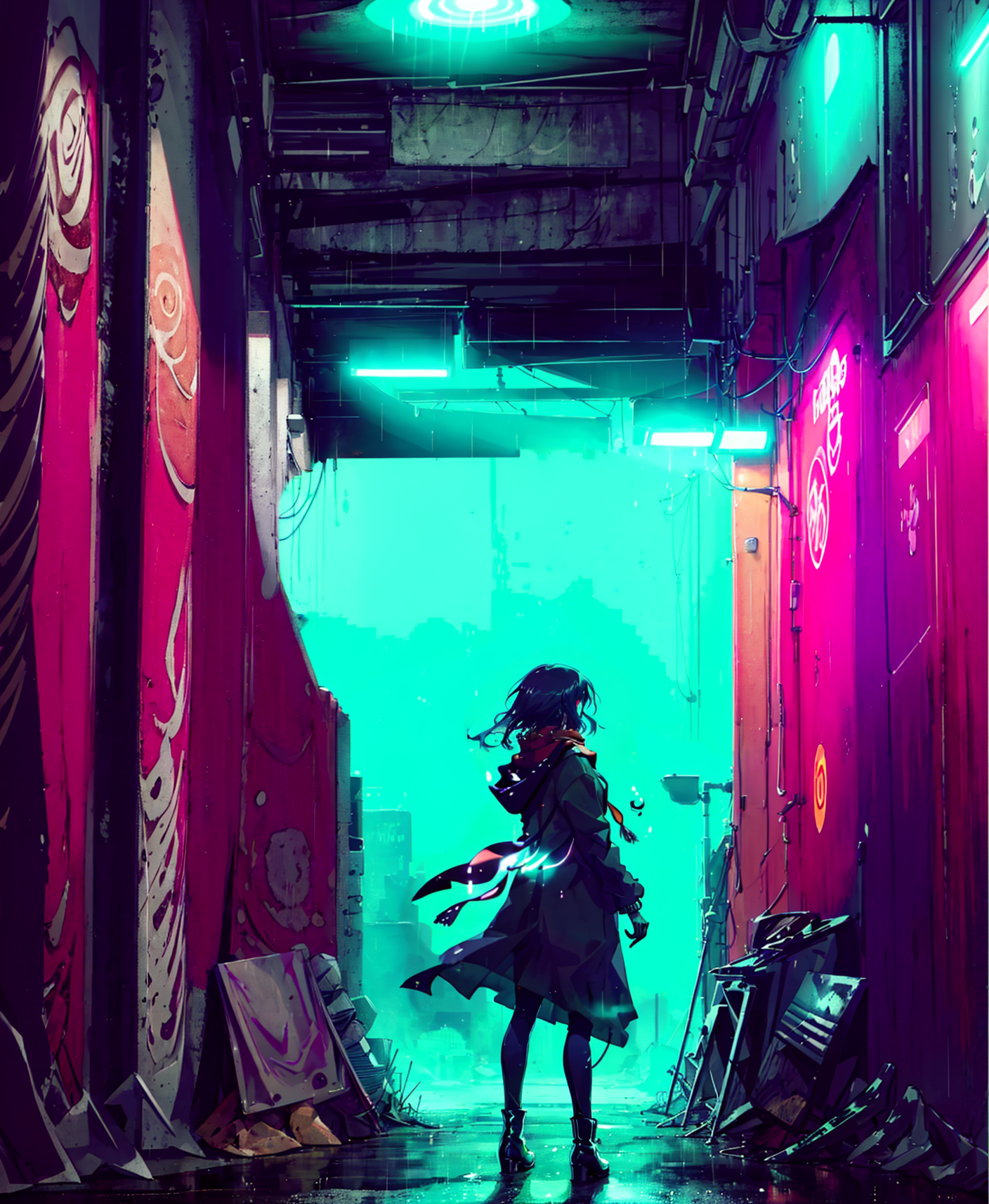 00662-438460895-((marpiece)),Volumetric Lighting,strong rim light, best quality,Illustration,_1girl, solo, city lights, city, cityscape, long ha.png